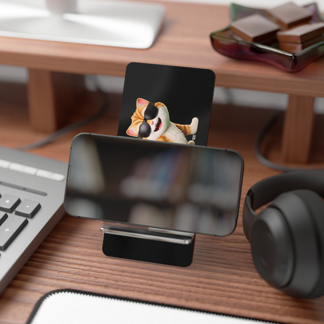 Noah’s Tales™ Tommy Phone Stand - Cute Cat Design Desk Organizer Smartphone Holder Gift for Cat Lovers Home Office Decor Pet Lover's Accessory