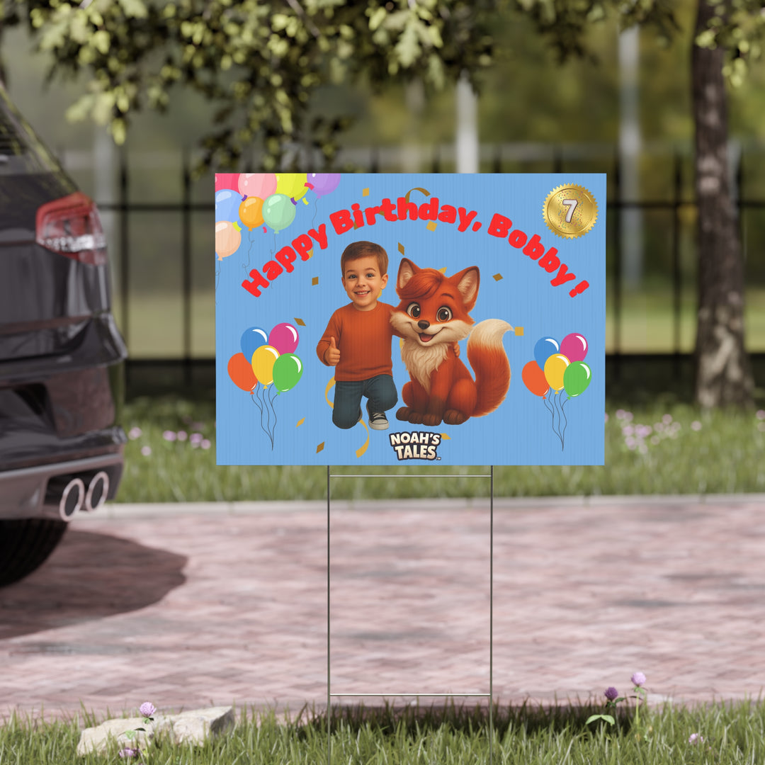 Noah’s Tales™ Personalized Happy Birthday Yard Sign