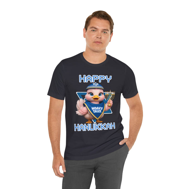 Noah’s Tales™ Happy Hanukkah Luna Men's Bella T-Shirt