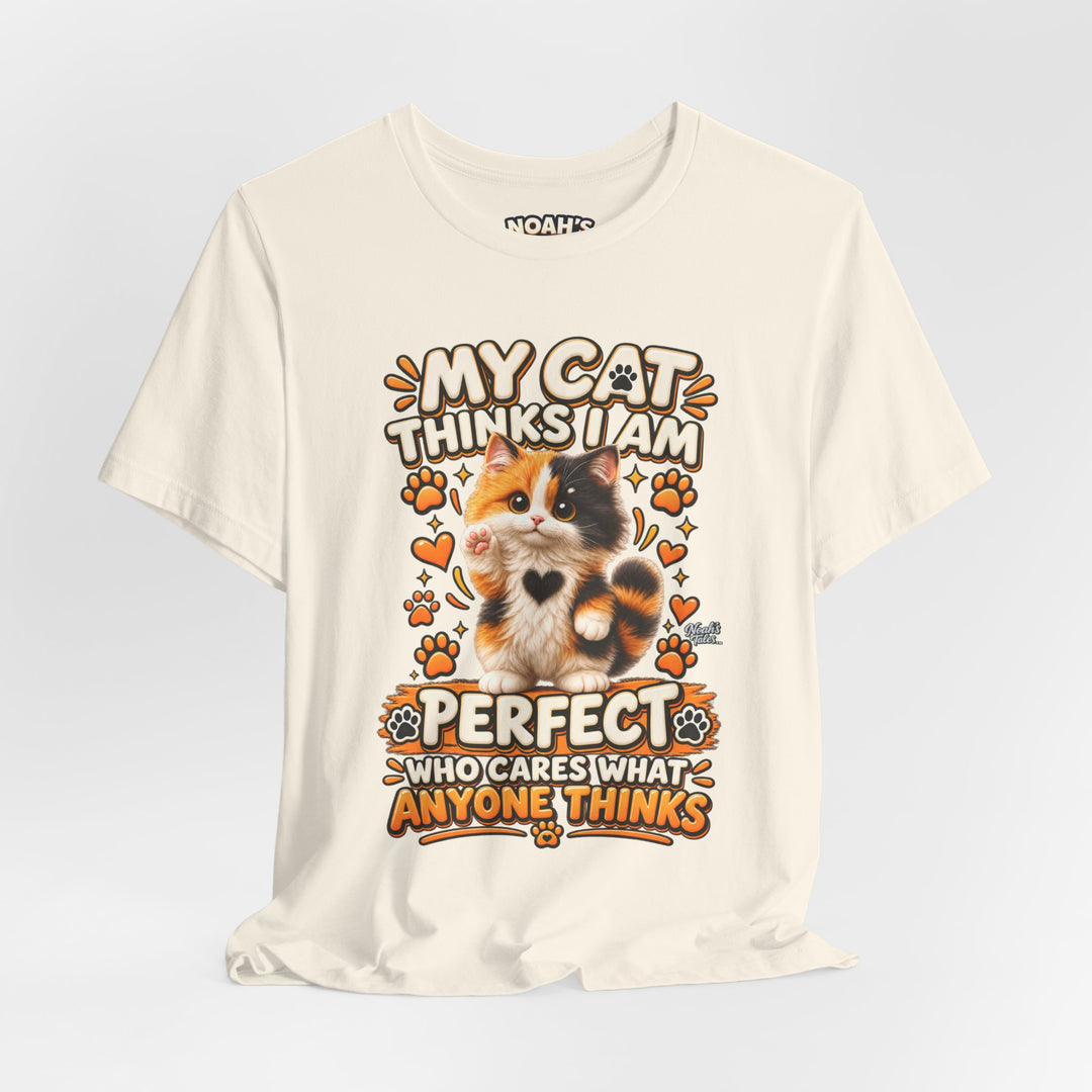 Noah’s Tales™ My Cat Thinks I Am Perfect | Tommy Men's T-Shirt