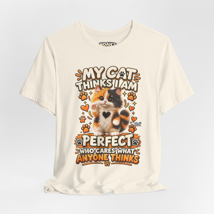 Noah’s Tales™ My Cat Thinks I Am Perfect | Tommy Men's T-Shirt