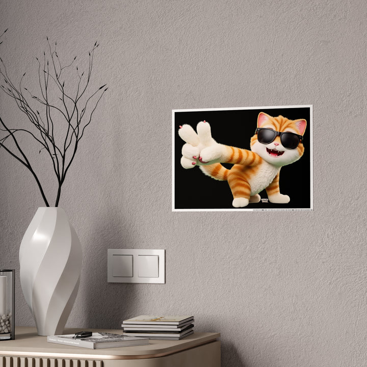 Noah’s Tales™ Tommy Gloss Poster Fun Wall Art Home Decor Gift for Pet Lovers Kid's Room Decoration Cat Themed Artwork