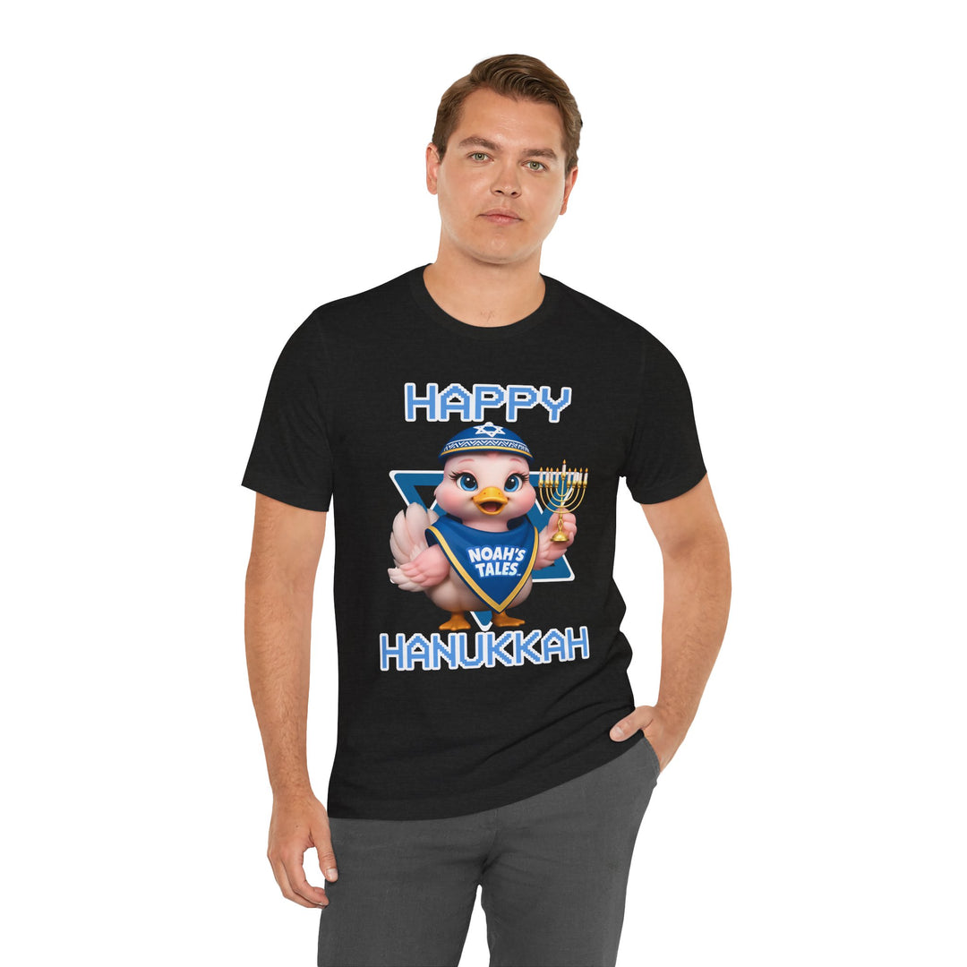 Noah’s Tales™ Happy Hanukkah Luna Men's Bella T-Shirt