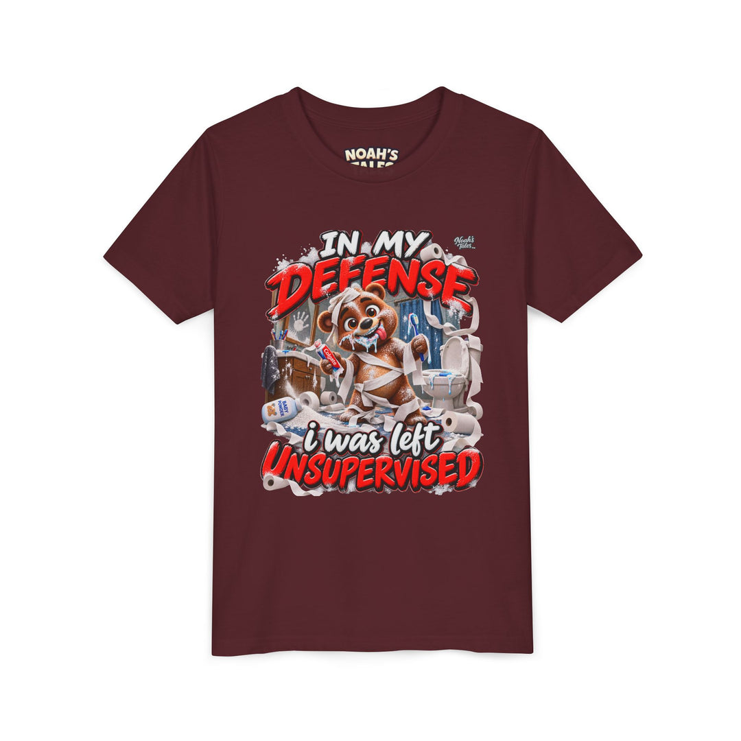 Noah’s Tales™ In My Defense I Was Left Unsupervised | Baxter Girl's Bella T-Shirt