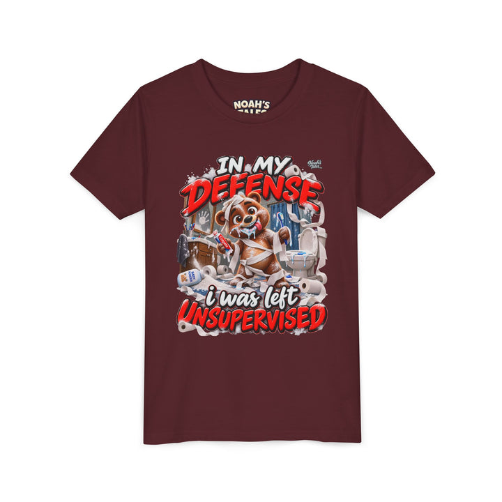 Noah’s Tales™ In My Defense I Was Left Unsupervised | Baxter Girl's Bella T-Shirt
