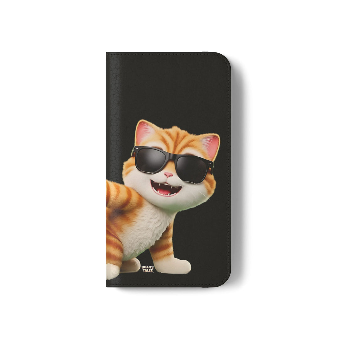 Noah’s Tales™ Tommy Flip Case Cartoon Phone Cover Pet Lover Gift Trendy Smartphone Wallet Animal Print Case