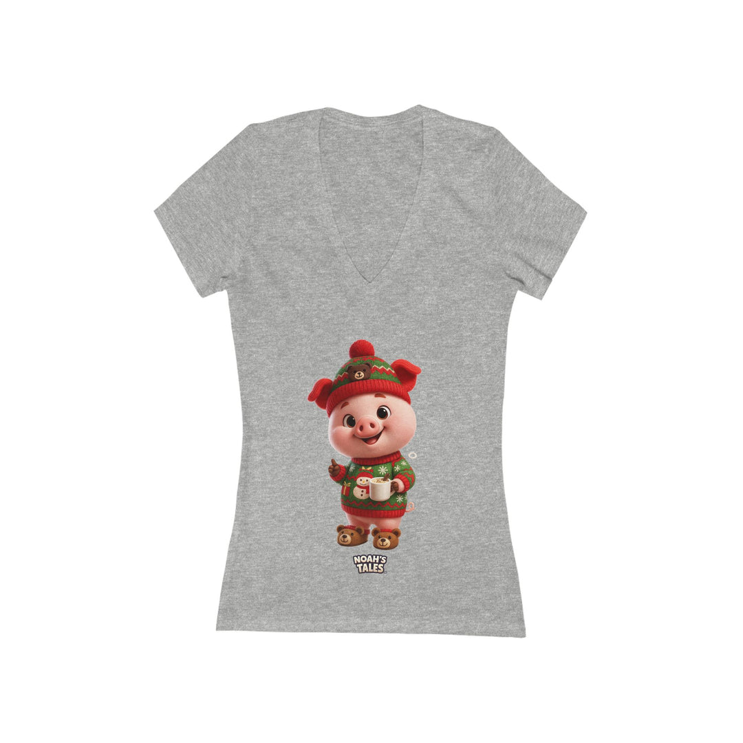 Noah’s Tales™ Christmas Pip Women's V-Neck Bella T-Shirt