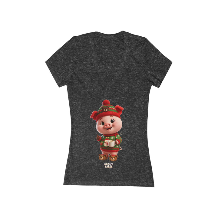 Noah’s Tales™ Christmas Pip Women's V-Neck Bella T-Shirt