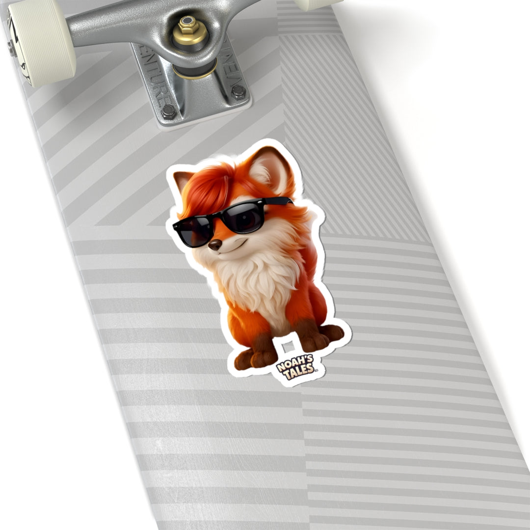 Noah’s Tales™ Cool Fox Kiss-Cut Stickers for Laptops Hydro Flasks & Journals - Fun Animal Decor for Kids & Adults