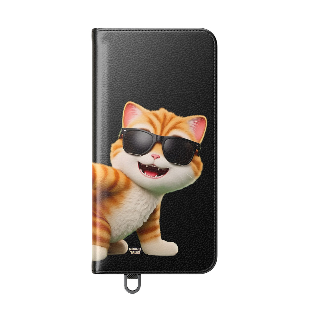 Noah’s Tales™ Tommy Flip Case Cartoon Phone Cover Pet Lover Gift Trendy Smartphone Wallet Animal Print Case