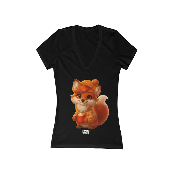 Noah’s Tales™ Christmas Ember Women's V-Neck Bella T-Shirt