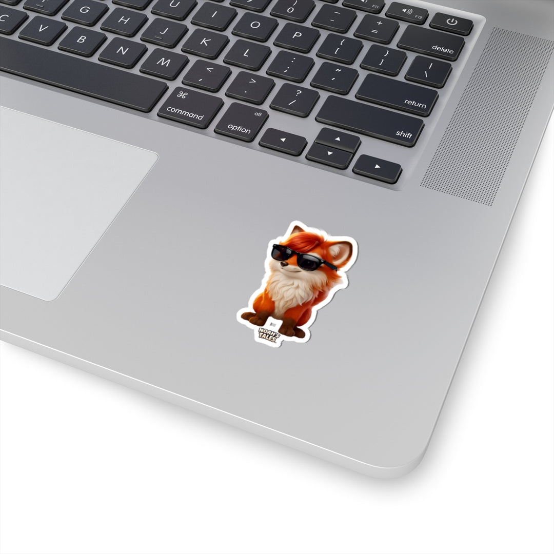 Noah’s Tales™ Cool Fox Kiss-Cut Stickers for Laptops Hydro Flasks & Journals - Fun Animal Decor for Kids & Adults