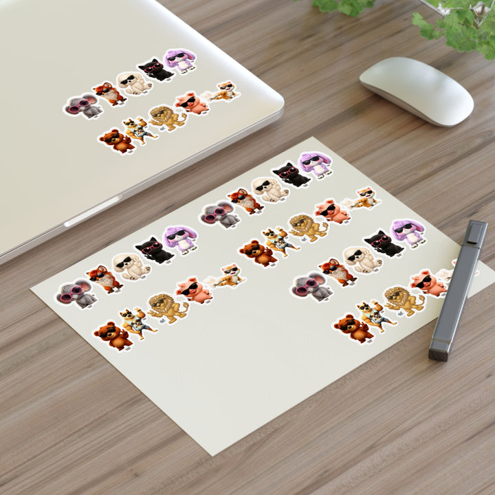 Noah’s Tales™ Cute Noah's Tales Animal's Sticker Sheets for Journals Scrapbooking Gifts Kids Crafts Planner Decor