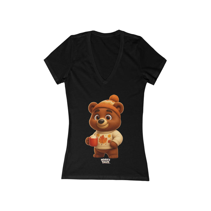 Noah’s Tales™ Thanksgiving Baxter Women's V-Neck Bella T-Shirt