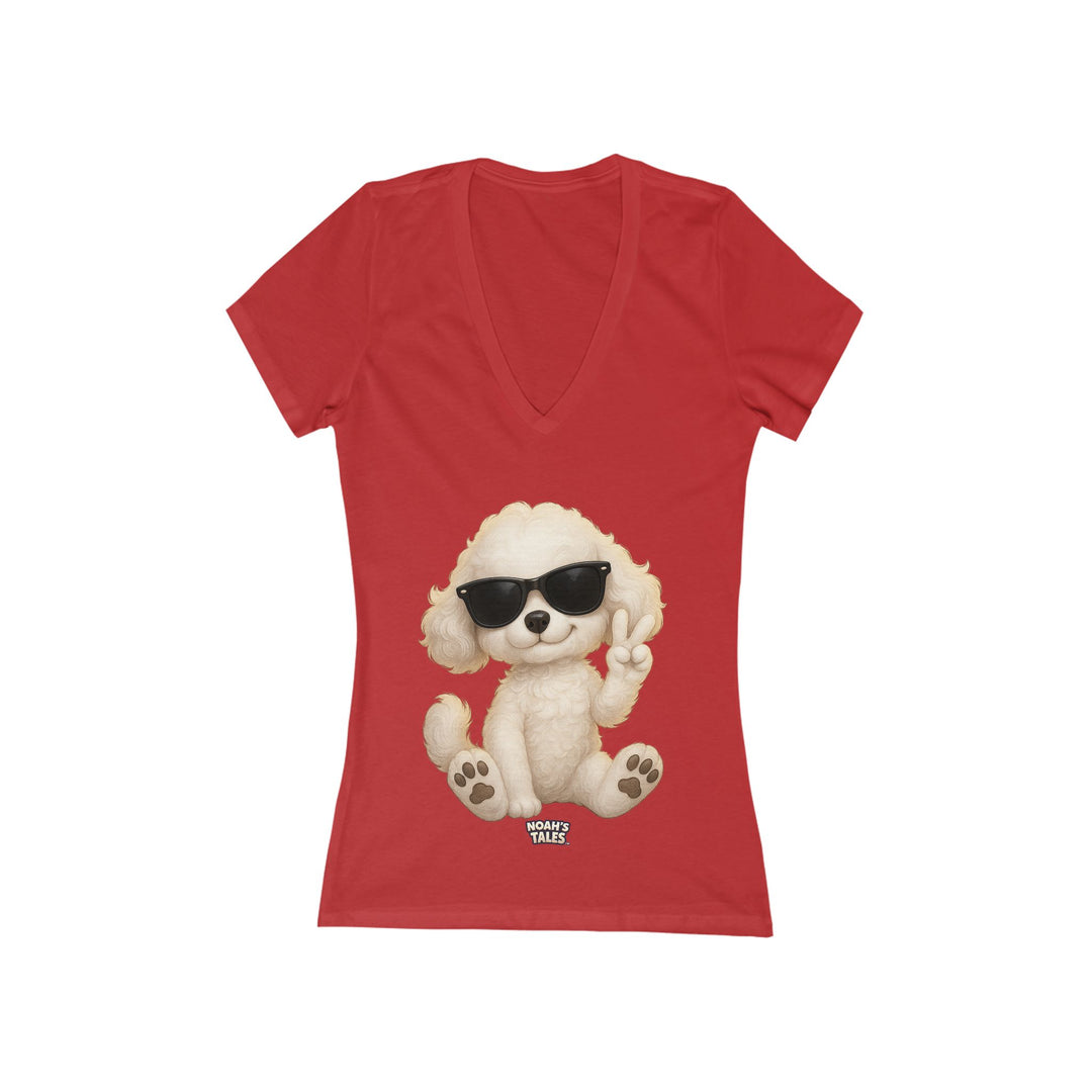 Noah’s Tales™ Cool Coco Women's V-Neck Bella T-Shirt