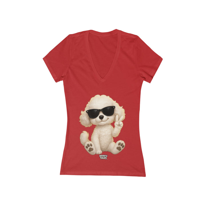 Noah’s Tales™ Cool Coco Women's V-Neck Bella T-Shirt
