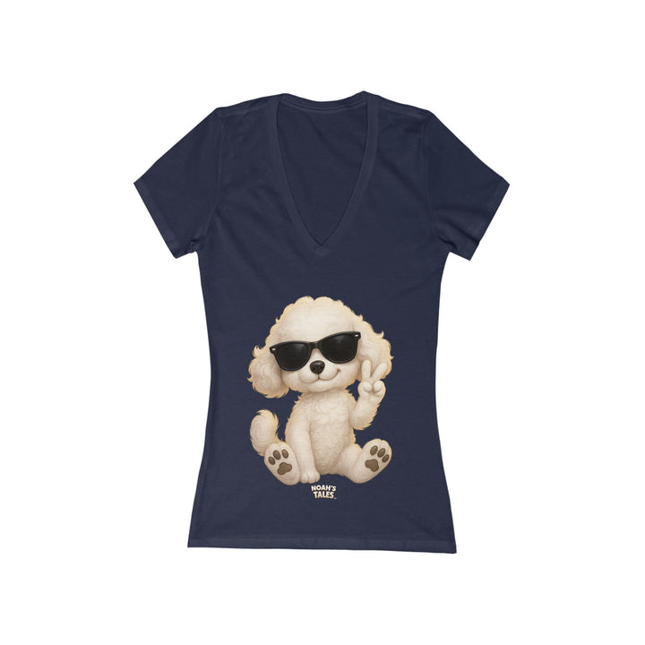 Noah’s Tales™ Cool Coco Women's V-Neck Bella T-Shirt