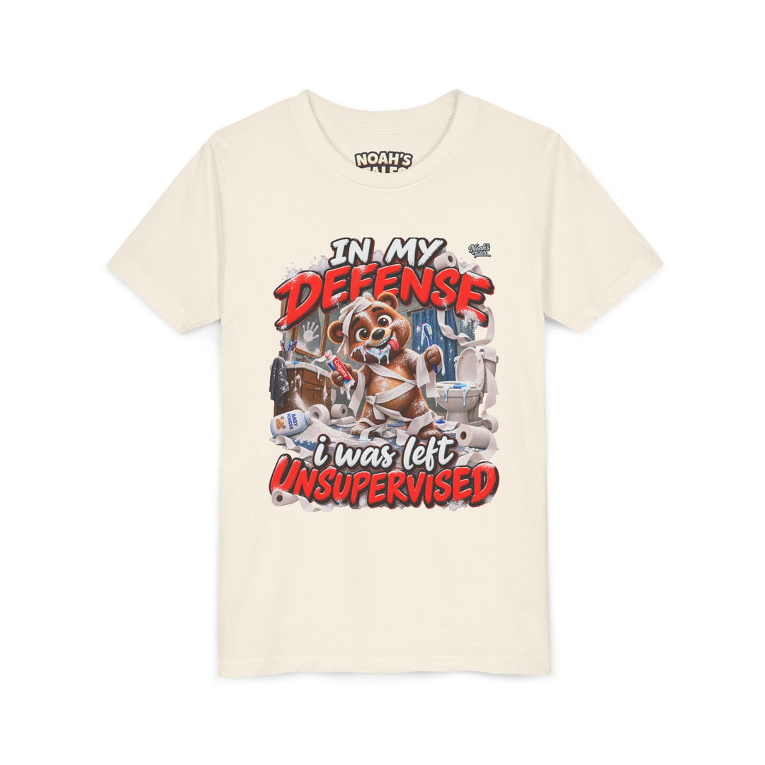 Noah’s Tales™ In My Defense I Was Left Unsupervised | Baxter Girl's Bella T-Shirt