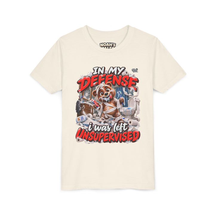 Noah’s Tales™ In My Defense I Was Left Unsupervised | Baxter Girl's Bella T-Shirt