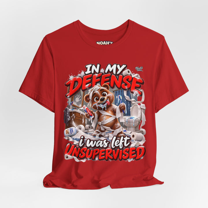Noah’s Tales™ In My Defense I Was Left Unsupervised | Baxter Men's T-Shirt