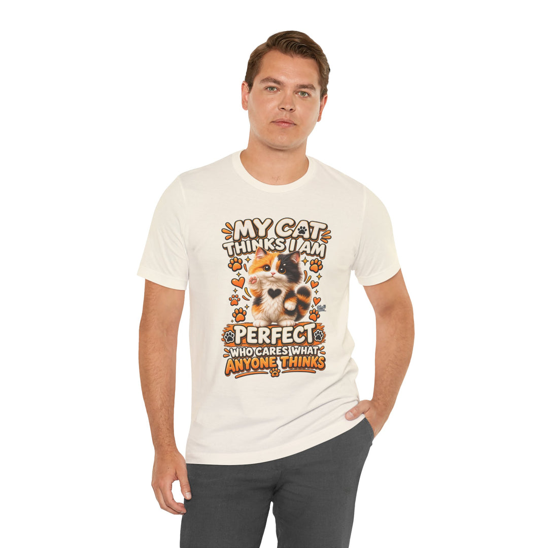 Noah’s Tales™ My Cat Thinks I Am Perfect | Tommy Men's T-Shirt
