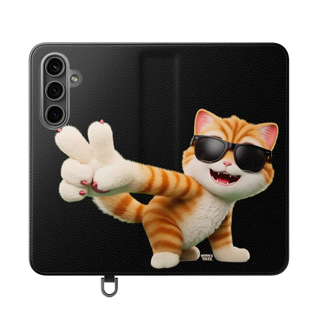 Noah’s Tales™ Tommy Flip Case Cartoon Phone Cover Pet Lover Gift Trendy Smartphone Wallet Animal Print Case