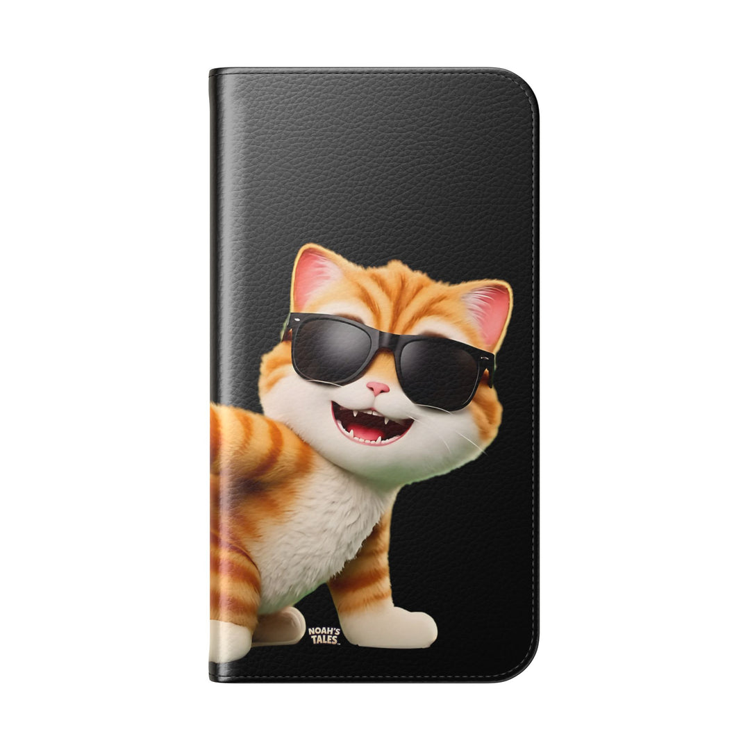 Noah’s Tales™ Tommy Flip Case Cartoon Phone Cover Pet Lover Gift Trendy Smartphone Wallet Animal Print Case