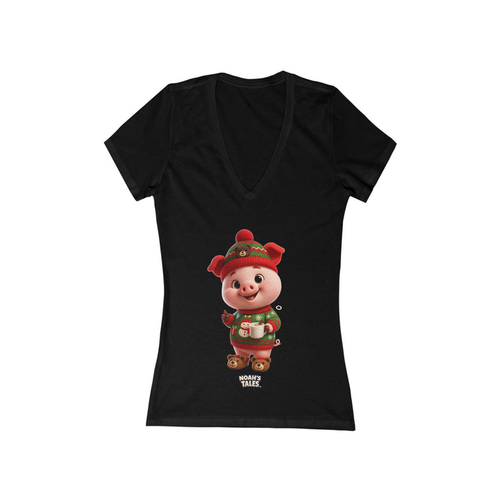 Noah’s Tales™ Christmas Pip Women's V-Neck Bella T-Shirt