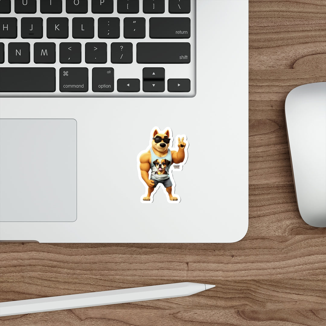 Noah’s Tales™ Ranger Die-Cut Stickers for Pet Lovers Cute Laptop Decor Fun Gift for Dog Owners Pet-Themed Accessories Animal Enthusiasts