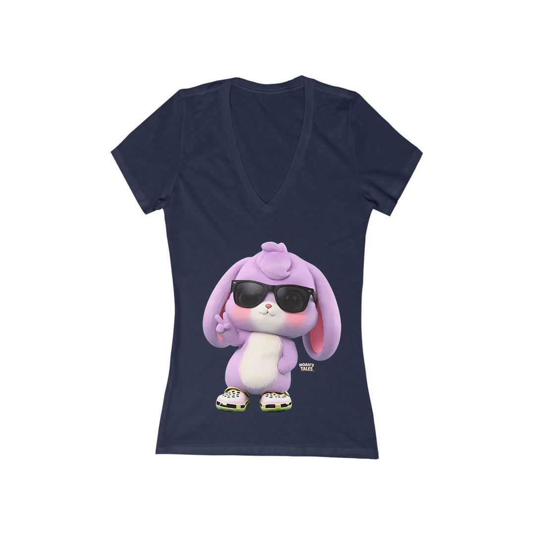 Noah’s Tales™ Lilac Women's V-Neck Bella T-Shirt