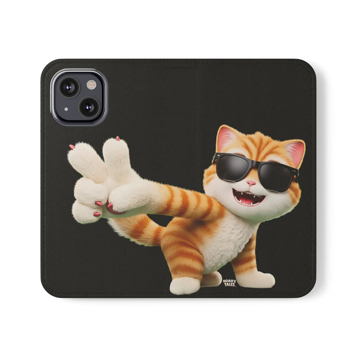 Noah’s Tales™ Tommy Flip Case Cartoon Phone Cover Pet Lover Gift Trendy Smartphone Wallet Animal Print Case