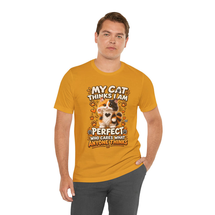 Noah’s Tales™ My Cat Thinks I Am Perfect | Tommy Men's T-Shirt