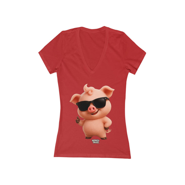 Noah’s Tales™ Cool Pip Women's V-Neck Bella T-Shirt