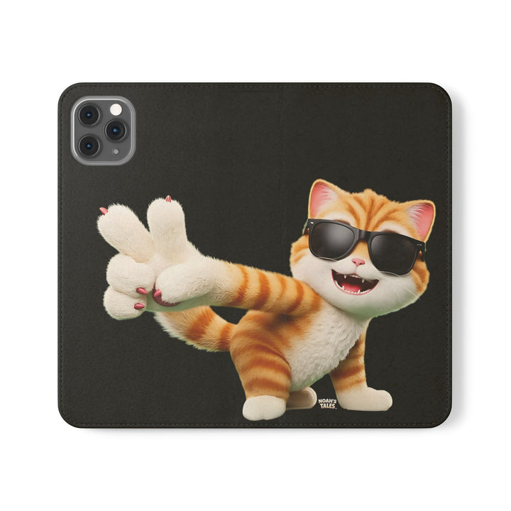 Noah’s Tales™ Tommy Flip Case Cartoon Phone Cover Pet Lover Gift Trendy Smartphone Wallet Animal Print Case