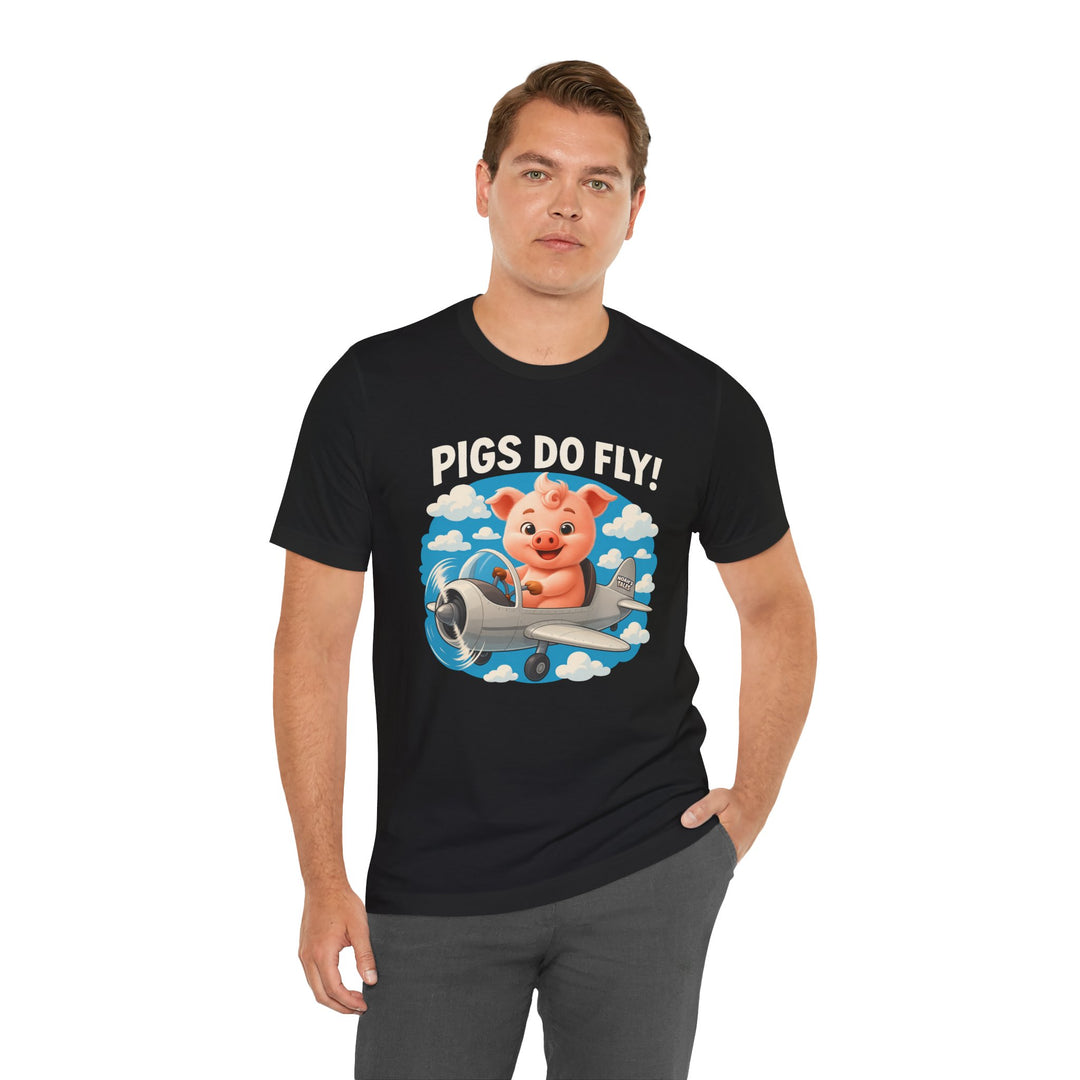 Noah’s Tales™ Pigs Do Fly Men Bella T-Shirt
