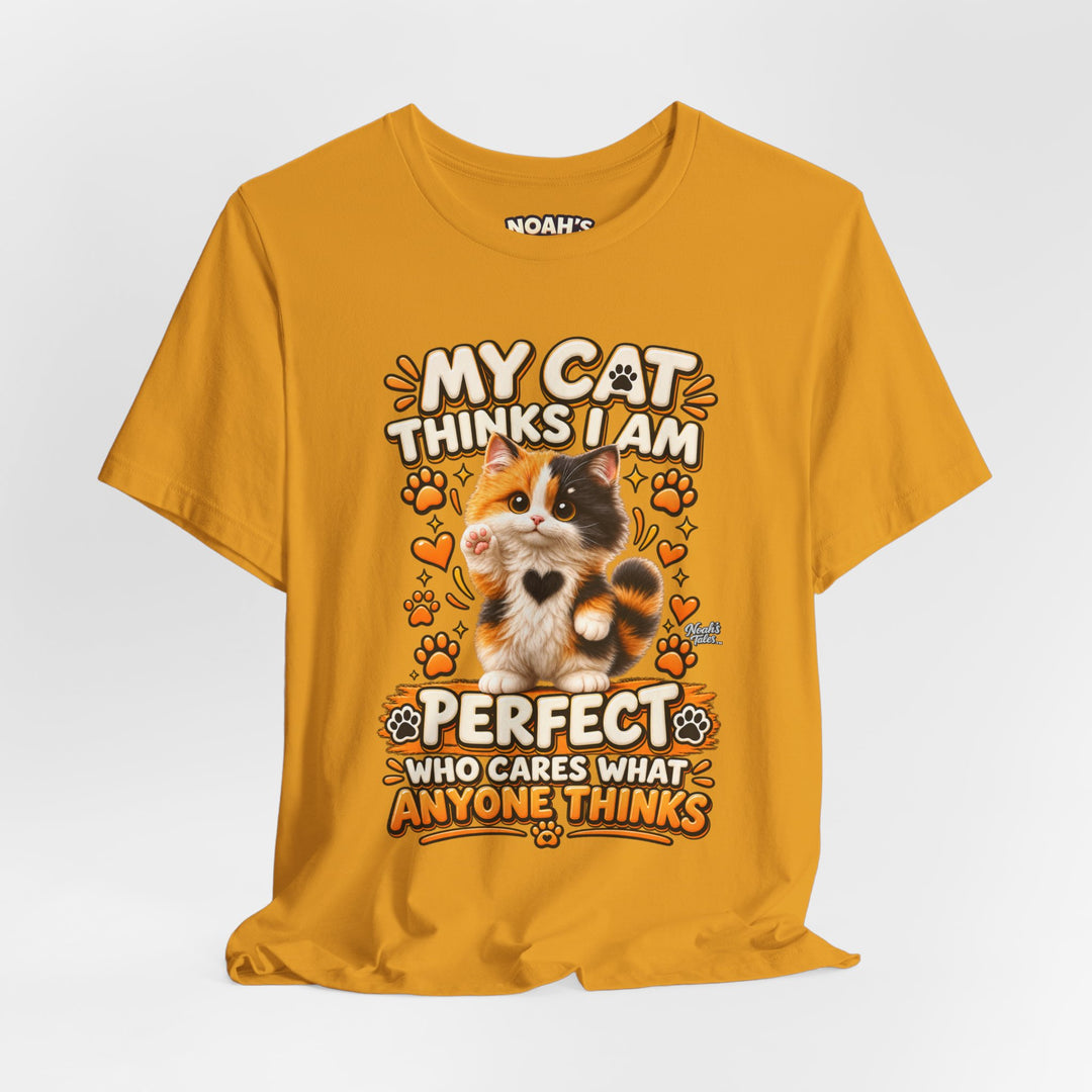 Noah’s Tales™ My Cat Thinks I Am Perfect | Tommy Men's T-Shirt