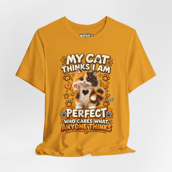 Noah’s Tales™ My Cat Thinks I Am Perfect | Tommy Men's T-Shirt