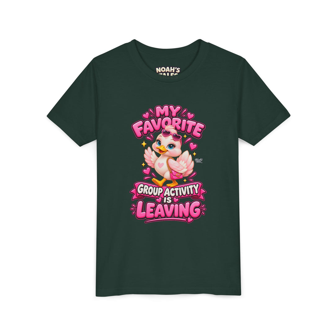 Noah’s Tales™ My Favorite Group Activity Is Leaving | Luna Girl's Bella T-Shirt