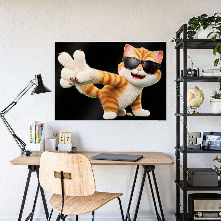 Noah’s Tales™ Tommy Gloss Poster Fun Wall Art Home Decor Gift for Pet Lovers Kid's Room Decoration Cat Themed Artwork
