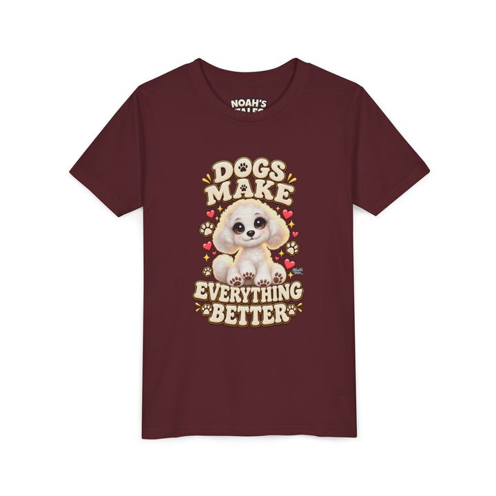 Noah’s Tales™ Dogs Make Everything Better | Coco Girl's Bella T-Shirt