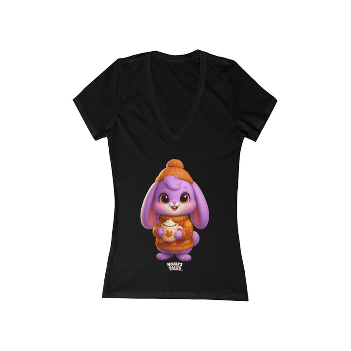 Noah’s Tales™ Christmas Lilac Women's V-Neck Bella T-Shirt