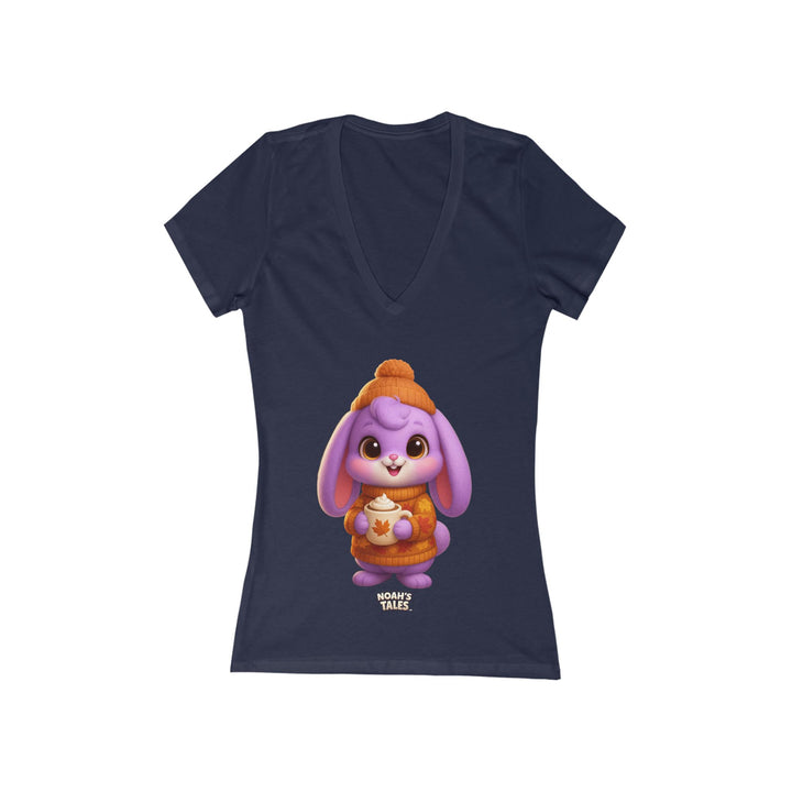 Noah’s Tales™ Christmas Lilac Women's V-Neck Bella T-Shirt