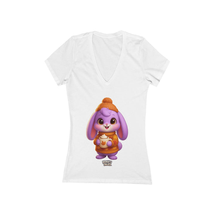 Noah’s Tales™ Christmas Lilac Women's V-Neck Bella T-Shirt
