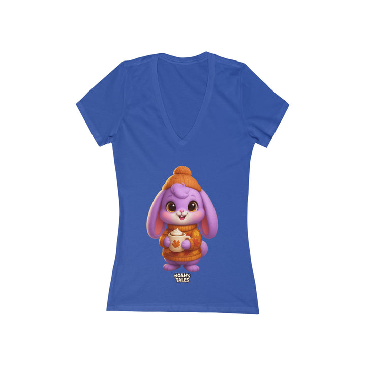 Noah’s Tales™ Christmas Lilac Women's V-Neck Bella T-Shirt