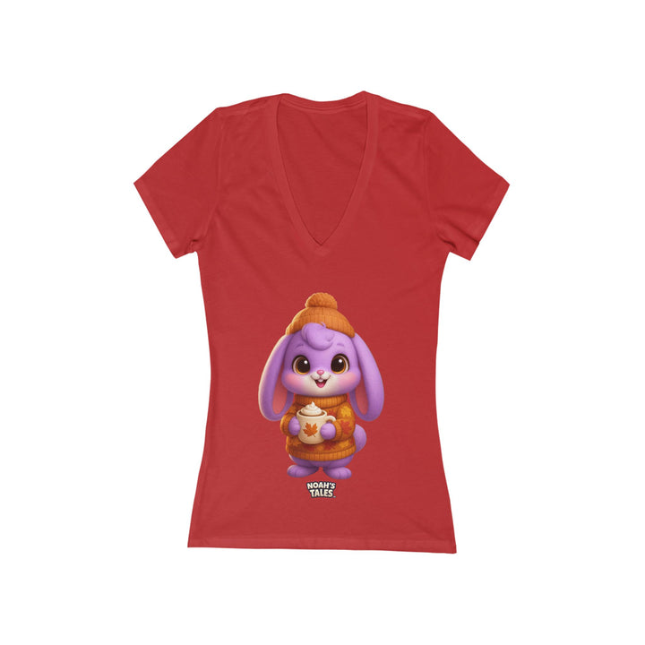 Noah’s Tales™ Christmas Lilac Women's V-Neck Bella T-Shirt