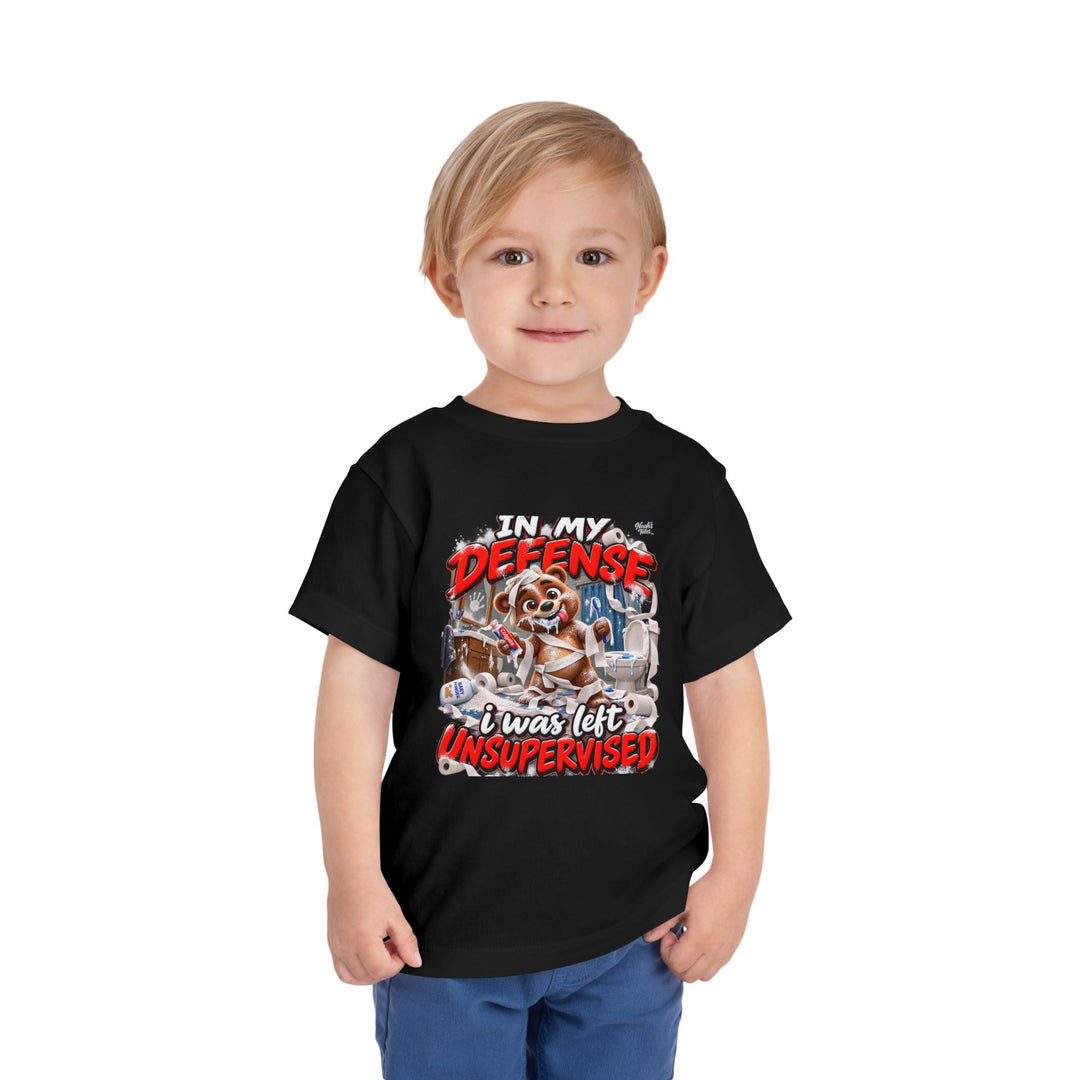 Noah’s Tales™ In My Defense I Was Left Unsupervised | Baxter Boy's T-Shirt