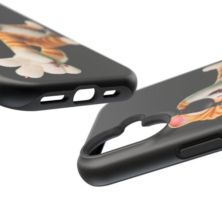 Noah’s Tales™ Tommy Magnetic Phone Case Funky Cat Phone Cover Stylish Mobile Protective Case Gift for Cat Lovers Trendy Phone Accessory