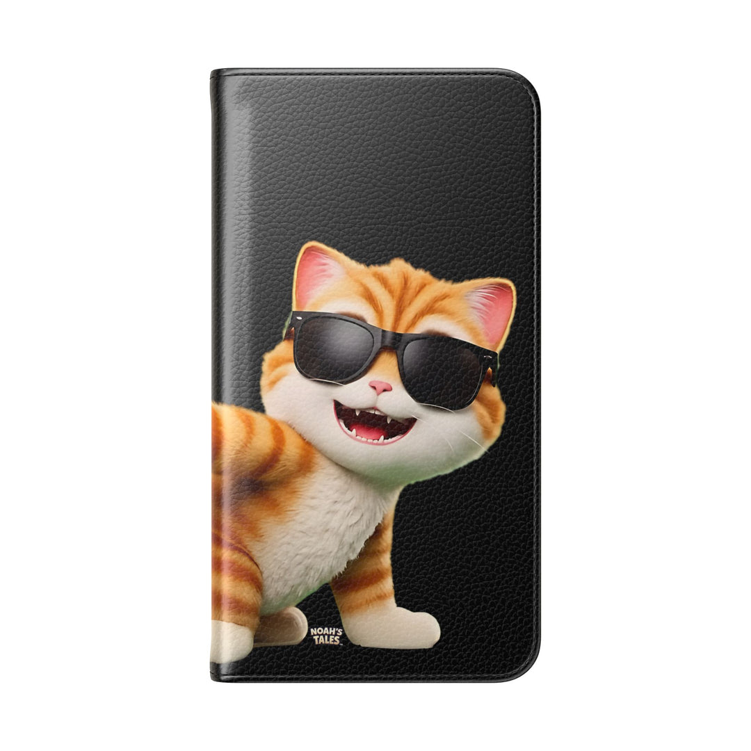 Noah’s Tales™ Tommy Flip Case Cartoon Phone Cover Pet Lover Gift Trendy Smartphone Wallet Animal Print Case