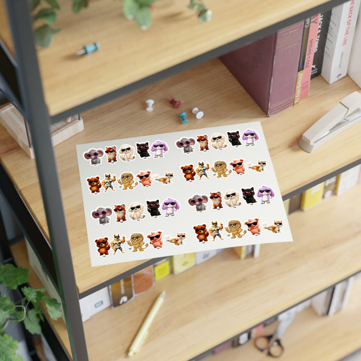 Noah’s Tales™ Cute Noah's Tales Animal's Sticker Sheets for Journals Scrapbooking Gifts Kids Crafts Planner Decor