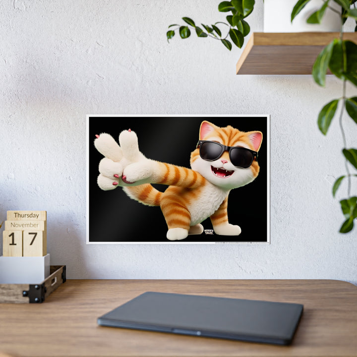 Noah’s Tales™ Tommy Gloss Poster Fun Wall Art Home Decor Gift for Pet Lovers Kid's Room Decoration Cat Themed Artwork